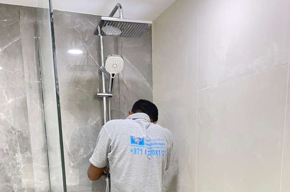Professional plumber working